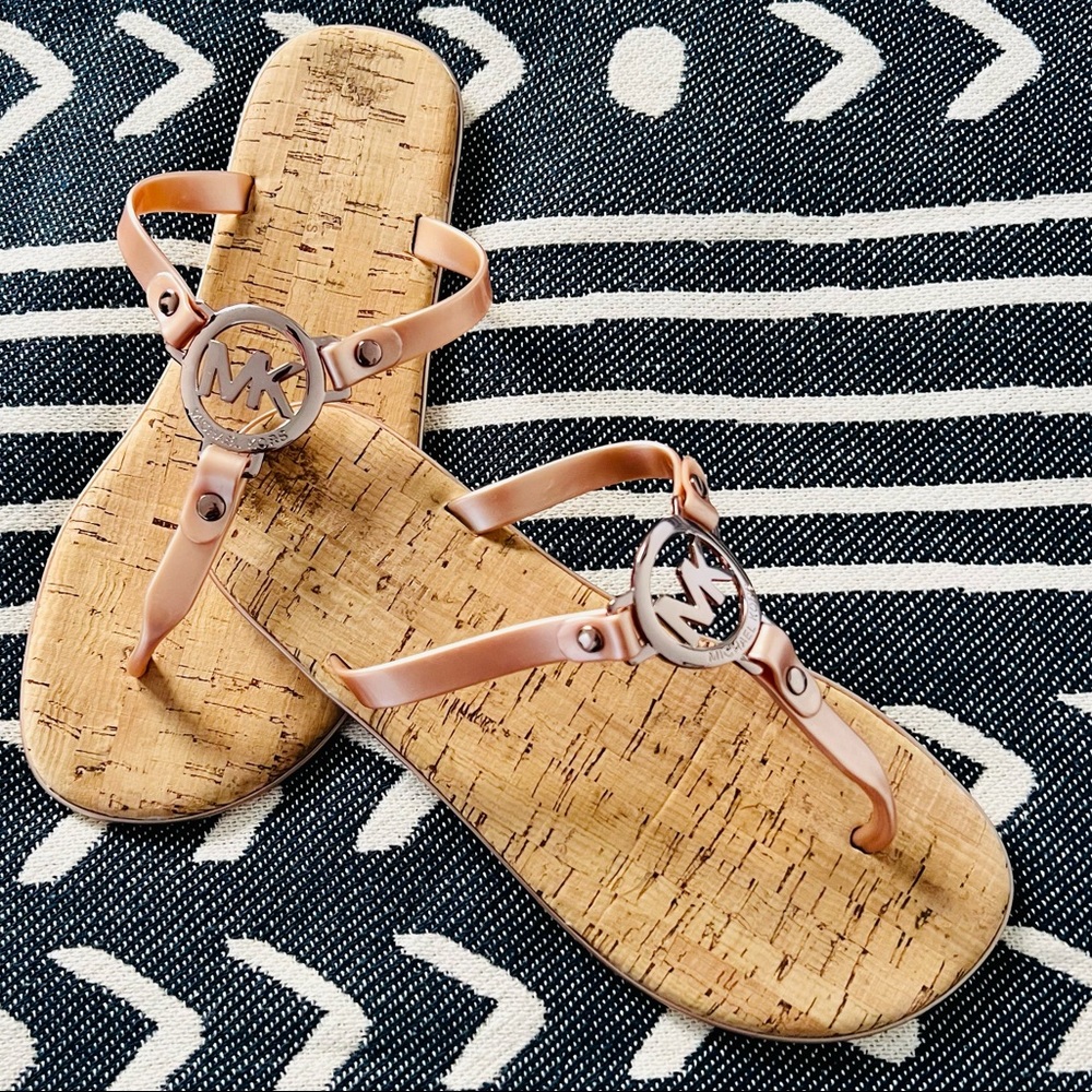 Michael Kors Cork Jelly Flip Flops
